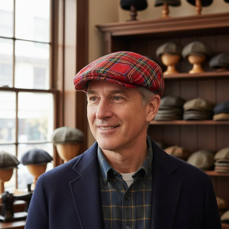 Sterling Tartan Cotton Ivy Cap™ Low Crown Plaid Seam Detail