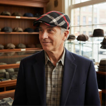 Sterling Cotton Plaid Flat Cap™ Low Crown Cotton Plaid Detail