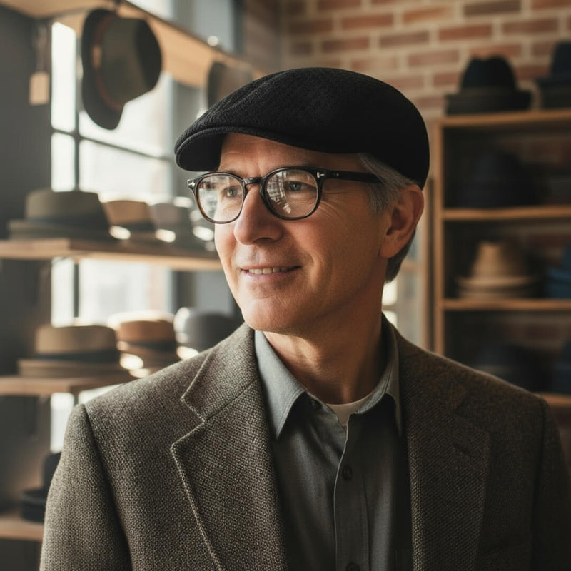 Sterling Mesh Flat Cap™ Ivy Woven Mesh Pattern