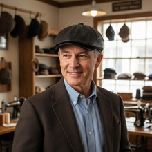 Sterling Leather Flat Cap™ Ivy Shape Smooth Stitched Panels