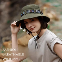 Sterling Striped Boho Style Summer Sun Hat™ Wide Brim Straw