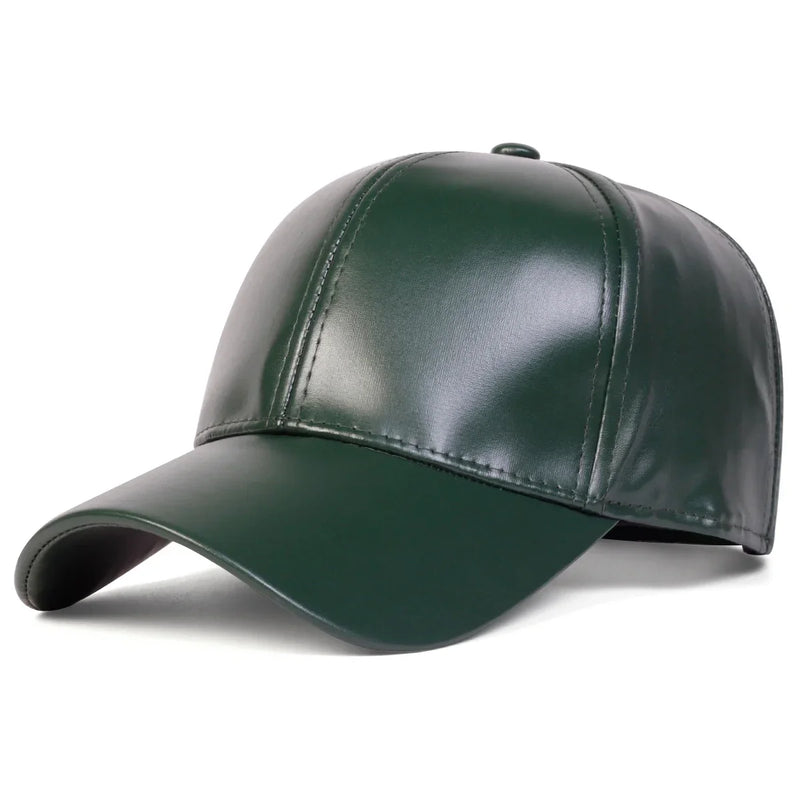 Sterling Light Panel Adjustable PU Leather Baseball Cap™   with Curved Visor