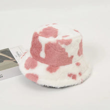 Sterling Mirelle Reversible Corduroy Bucket Hat™  With Cow Print Fleece