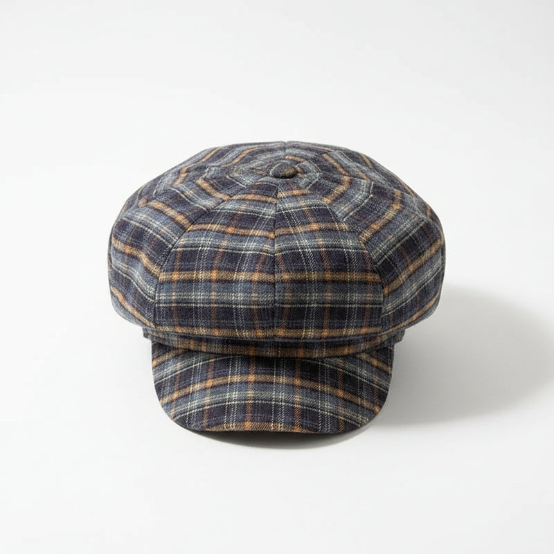 Sterling Huanji Lightweight Octagonal Beret™  With Cloud Check Pattern