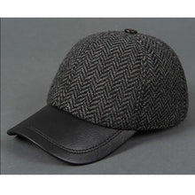 Sterling Caldren Winter Baseball Cap™   Sheepskin Leather Wool Panels