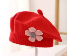Sterling Petalwyn Toddler Beret™  Cotton Knit Flower Detail