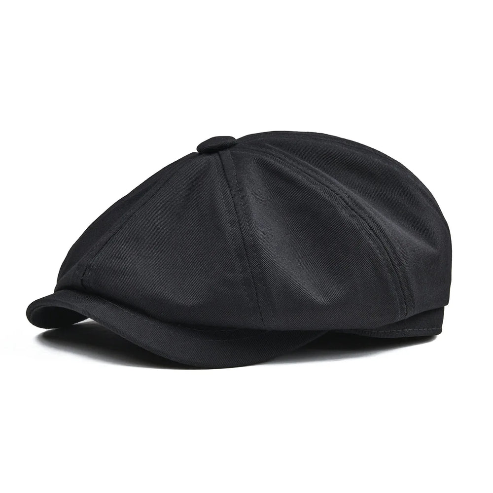 Sterling VL003 Cotton Newsboy Cap™   With Eight Panel Button Crown