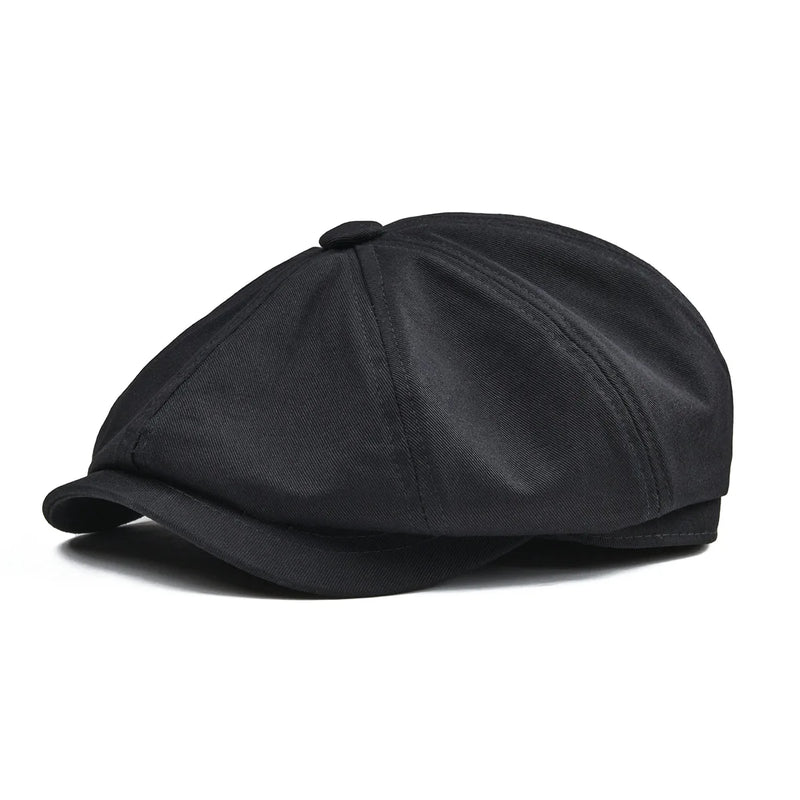 Sterling VL003 Cotton Newsboy Cap™   With Eight Panel Button Crown