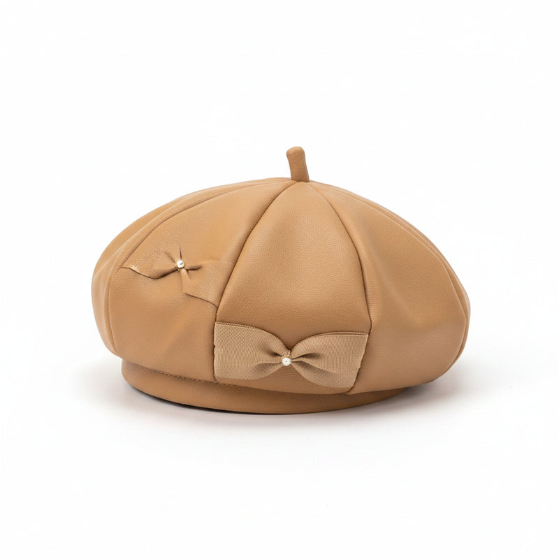 Sterling™ Mireya Wool Painter Beret With Bow Detail