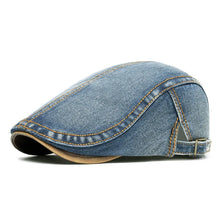 Sterling™ Washed Denim Newsboy Cap With Oversized Crown