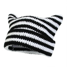 Sterling™ Cat Ear Knit Beanie with Striped Crown