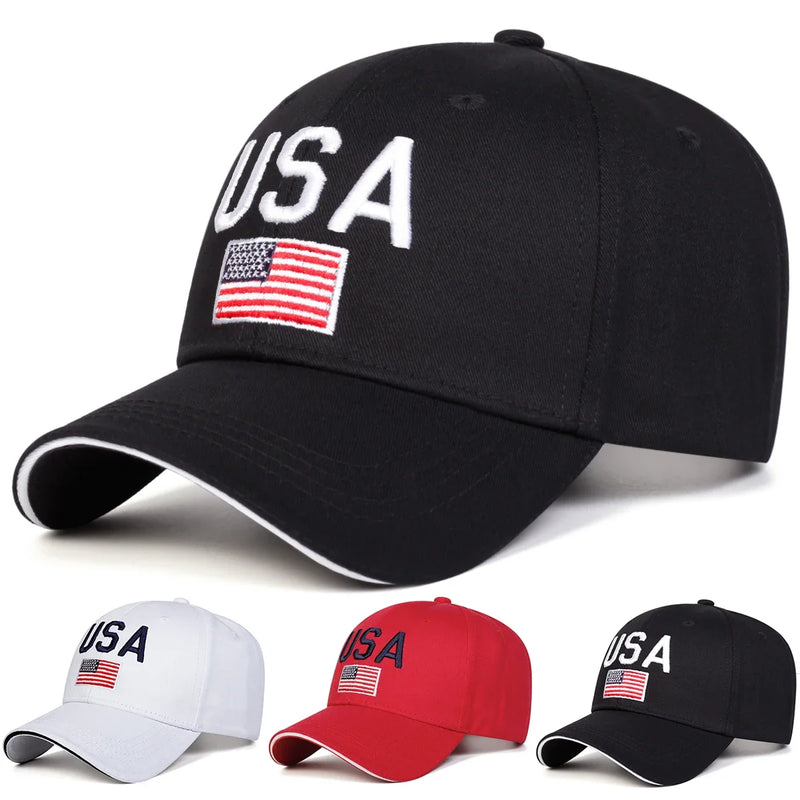 Sterling USA Letter Embroidery Baseball Cap™ Fabric Sun Visor