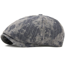 Sterling Striped Cotton Flat Cap™ Adjustable Side Buckle