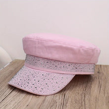 Sterling Flat Top Rhinestone Baseball Cap™ Mesh Back Arc Visor