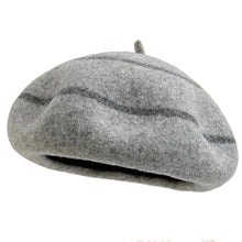Sterling™ Striped Wool Blend Beret Soft Dome Painter Cap