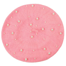 Sterling Celestine Wool Beret™ with Pearl Bead Detail