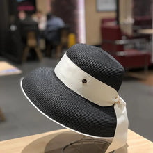 Sterling Coastal Luxe™ Wide Brim Straw Hat Black Ribbon