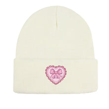 Sterling™ Pink Bow Love Cuffed Beanie