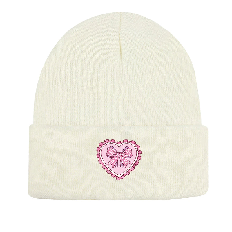 Sterling™ Pink Bow Love Cuffed Beanie