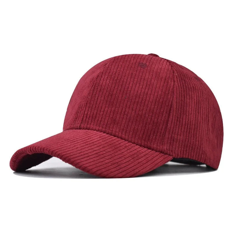 Sterling Corduroy Baseball Cap With Adjustable Buckle Closure