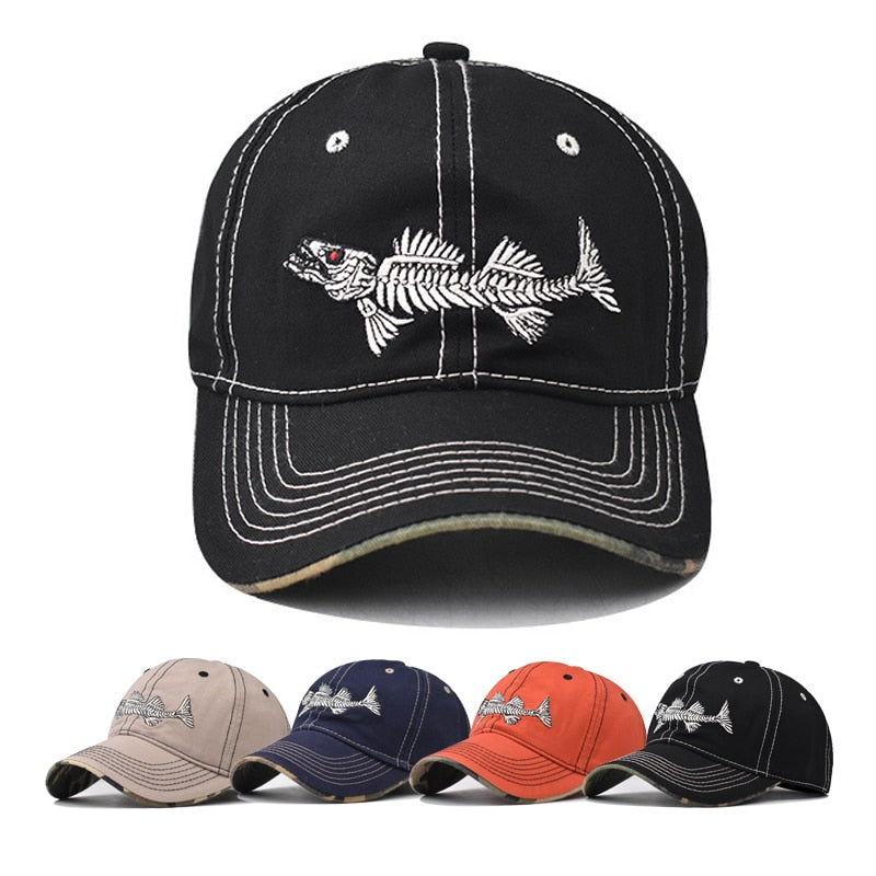 Sterling Reel Style™ 100% Cotton Fishbone Cap Patch Detail