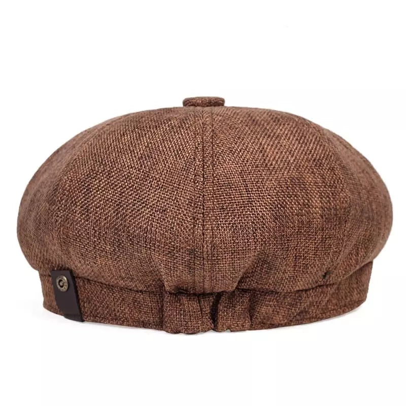 Sterling Shelby™ Vintage Newsboy Cap Cotton Paneled Brim