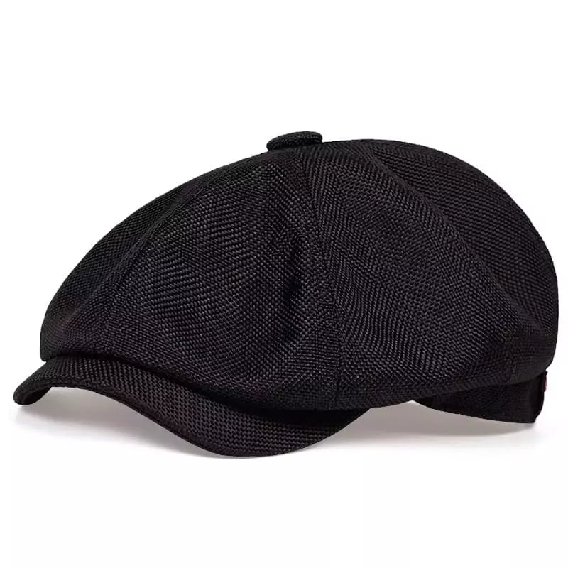 Sterling Shelby™ Vintage Newsboy Cap Cotton Paneled Brim