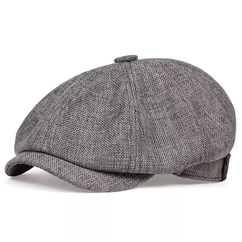 Sterling Shelby™ Vintage Newsboy Cap Cotton Paneled Brim