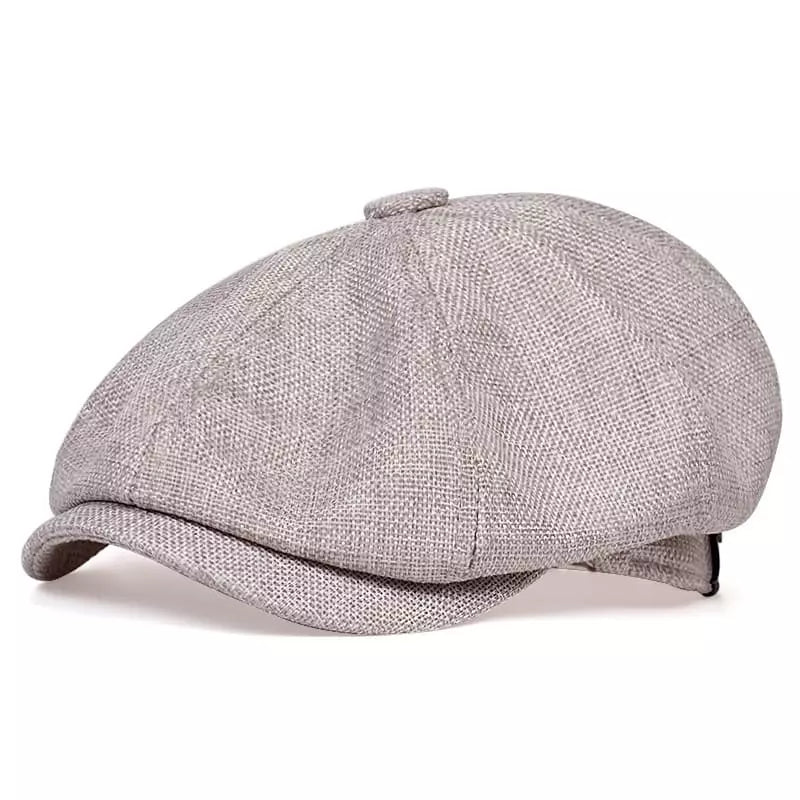 Sterling Shelby™ Vintage Newsboy Cap Cotton Paneled Brim