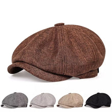 Sterling Shelby™ Vintage Newsboy Cap Cotton Paneled Brim