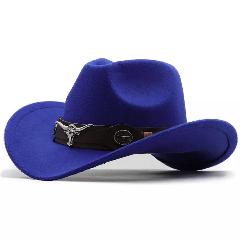 Sterling Silver Bull™ Wool Cowboy Hat Curved Brim Band