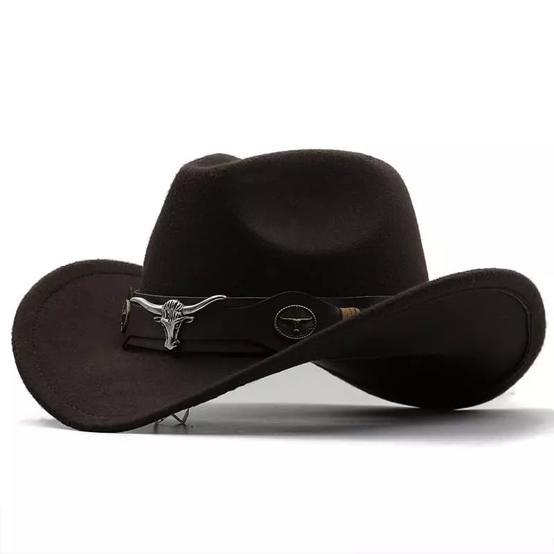 Sterling Silver Bull™ Wool Cowboy Hat Curved Brim Band