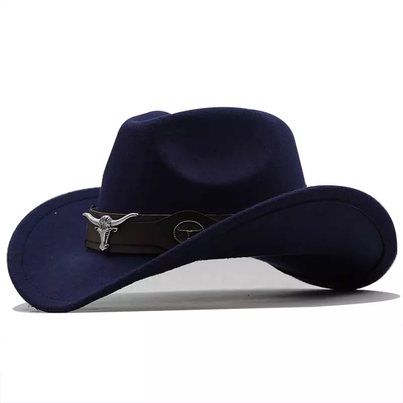 Sterling Silver Bull™ Wool Cowboy Hat Curved Brim Band