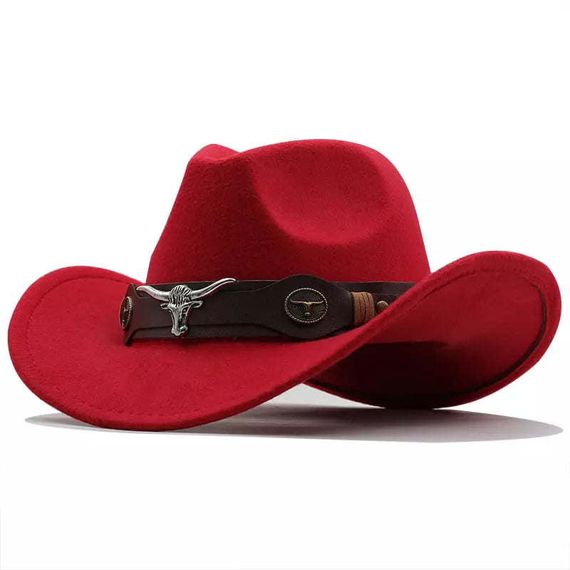Sterling Silver Bull™ Wool Cowboy Hat Curved Brim Band