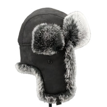 Sterling Tarkov™ Winter Fur Leather Bomber Hat Earflap Trim