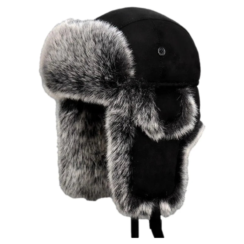 Sterling Tarkov™ Winter Fur Leather Bomber Hat Earflap Trim