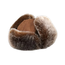 Sterling Tarkov™ Winter Fur Leather Bomber Hat Earflap Trim