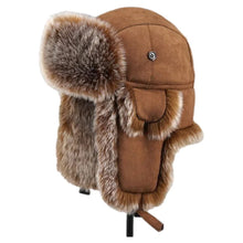 Sterling Tarkov™ Winter Fur Leather Bomber Hat Earflap Trim