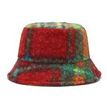Sterling™ Tarly Plaid Cotton Bucket Hat With Faux Fur Trim