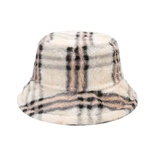 Sterling™ Taylor Fur Plaid Bucket Hat Plush Plaid Texture
