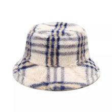 Sterling™ Taylor Fur Plaid Bucket Hat Plush Plaid Texture