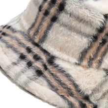 Sterling™ Taylor Fur Plaid Bucket Hat Plush Plaid Texture
