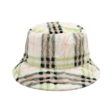 Sterling™ Taylor Fur Plaid Bucket Hat Plush Plaid Texture