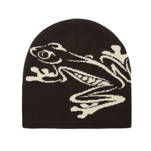Sterling The Frog Knitted Beanie™ Knit Cuff Frog Detail