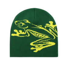 Sterling The Frog Knitted Beanie™ Knit Cuff Frog Detail