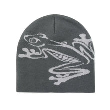 Sterling The Frog Knitted Beanie™ Knit Cuff Frog Detail