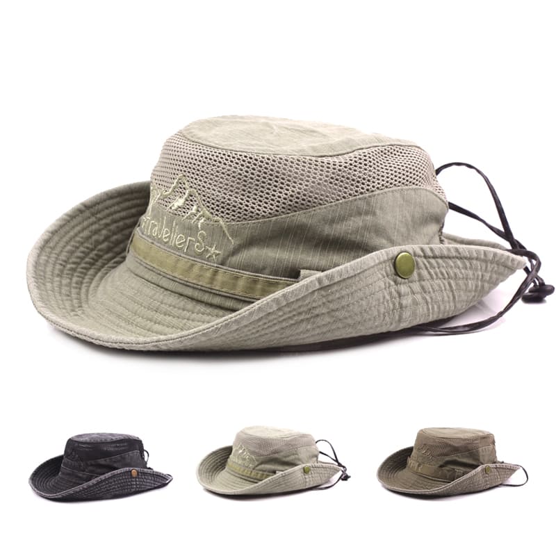 Sterling Travellers™ Sun Bucket Hat Cotton Packable Brim