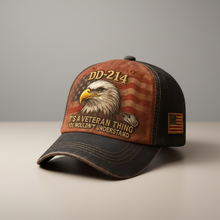 Sterling Veteran Flag™ Baseball Cap Curved Brim Embroidery