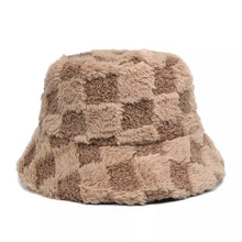 Sterling Vintage Plaid Fur Bucket Hat™ Plush Plaid Finish