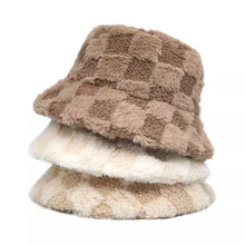 Sterling Vintage Plaid Fur Bucket Hat™ Plush Plaid Finish